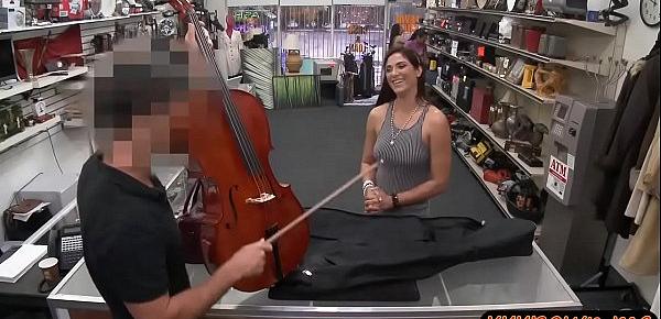  Pretty babe sells her Cello and nailed